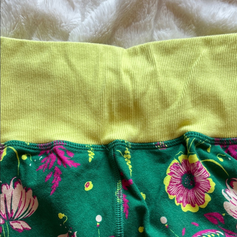 Free people movement Floral Green and Yellow Women's athletic Shorts - Picture 15 of 15